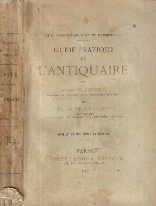 Guide pratique de l'antiquaire - copertina