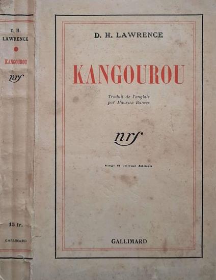 Kangourou - D. H. Lawrence - copertina