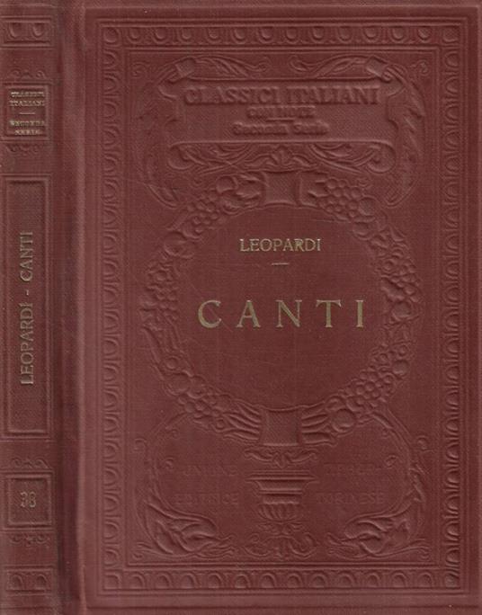 Canti - Giacomo Leopardi - copertina