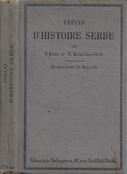 Précis d'histoire serbe - copertina