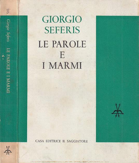 Le parole e i marmi - Giorgio Seferis - copertina