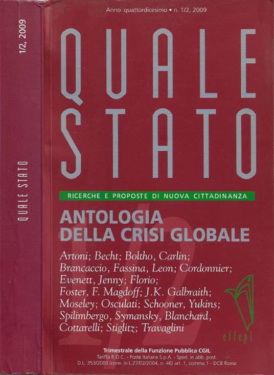 Quale Stato. Ricerche e proposte di nuova cittadinanza. Trim - copertina