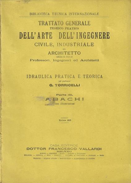 Idraulica Pratica e Teorica. Parte III: Abachi - copertina