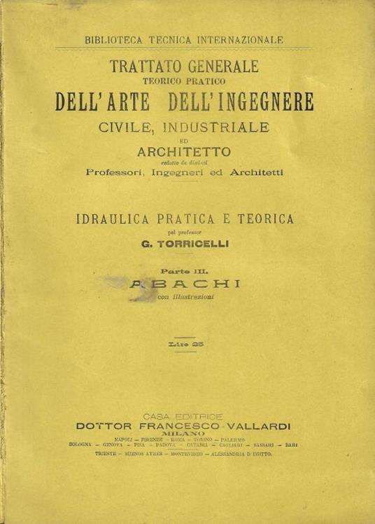 Idraulica Pratica e Teorica. Parte III: Abachi - copertina