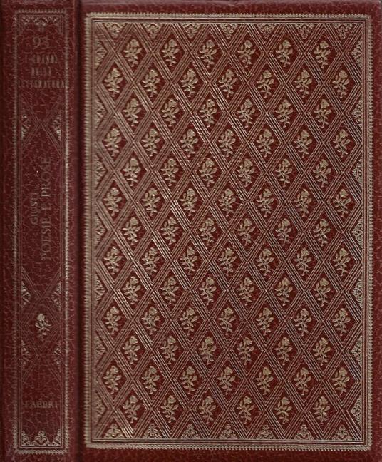 Poesie e Prose - Giuseppe Giusti - copertina