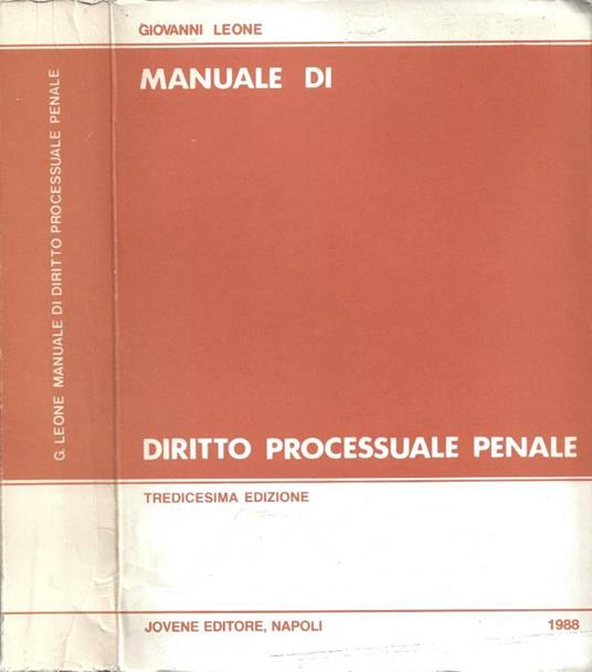 Manuale di Diritto Processuale Penale - Giovanni Leone - copertina