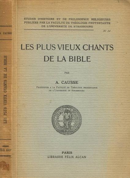 Les plus vieux chants de la Bible - copertina