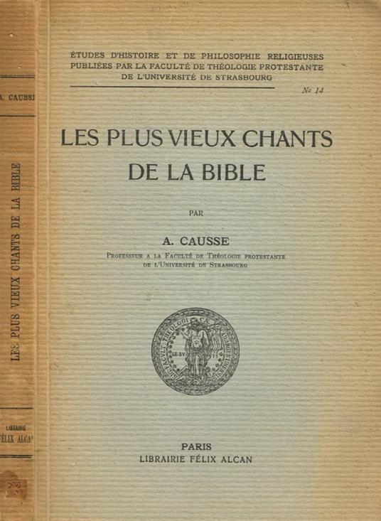 Les plus vieux chants de la Bible - copertina