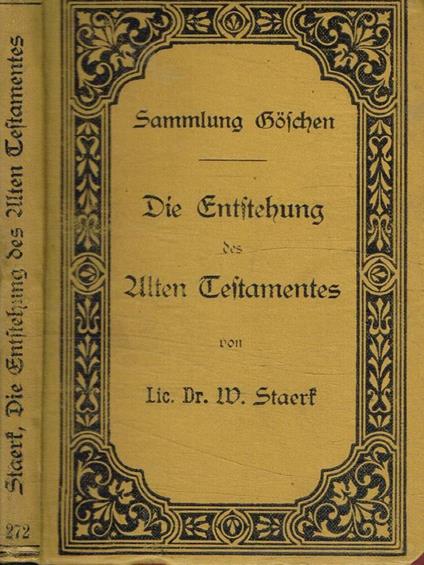 Die Entstehung des Alten Testamentes - copertina