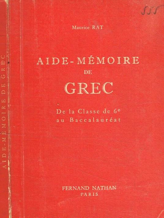 Aide-mémoire de grec - copertina