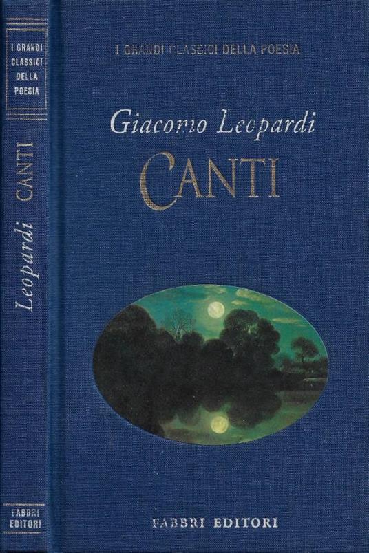 Canti - Giacomo Leopardi - copertina