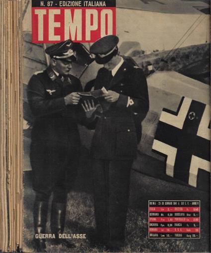 Tempo. Anno V - 1941 - N. 87 , N. 88 (30 Genn - copertina
