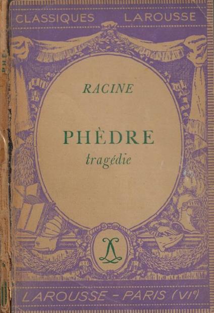 Phèdre - copertina