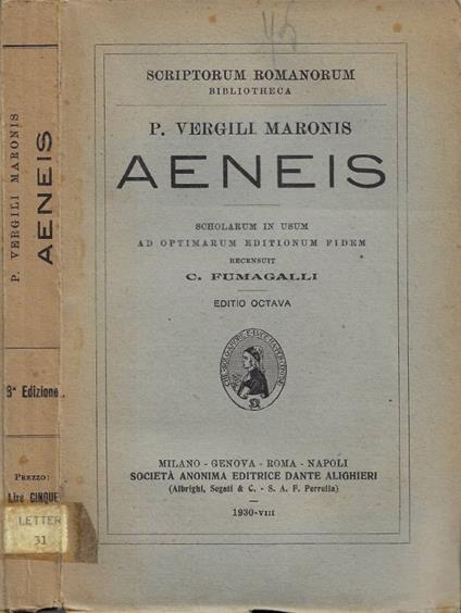 Aeneis (Scholarum in Usum ad Optimarum Editionum Fidem, Rece - copertina
