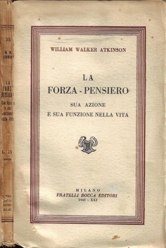 La Forza-Pensiero - William Walker Atkinson - copertina