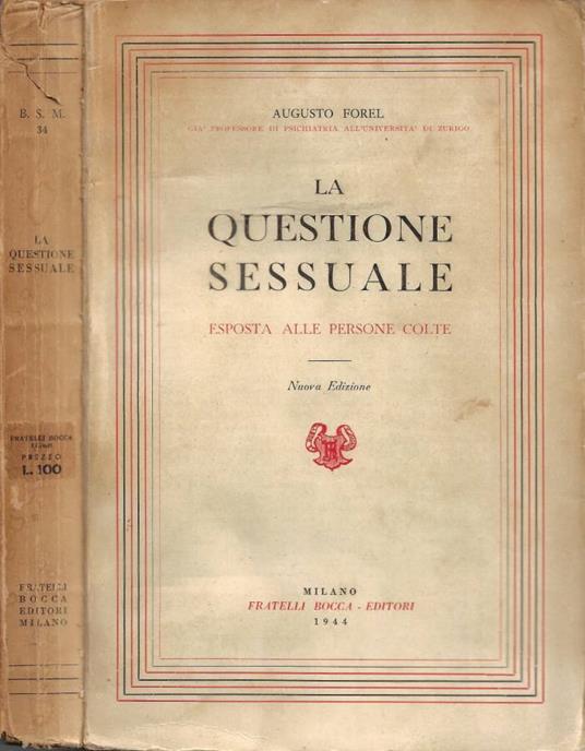 La Questione Sessuale - copertina