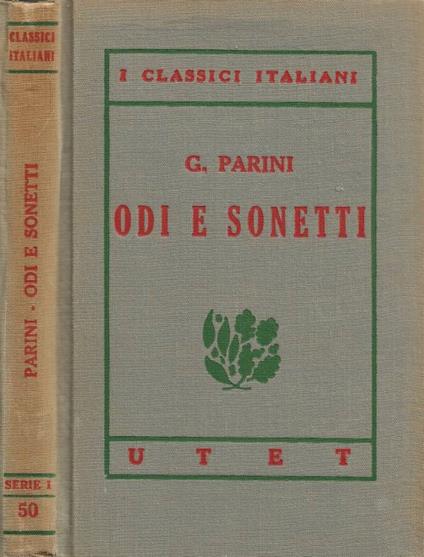 Odi e Sonetti - Giuseppe Parini - copertina