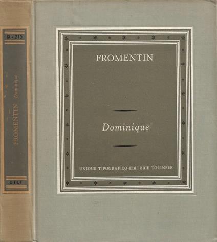 Dominique - Eugène Fromentin - copertina
