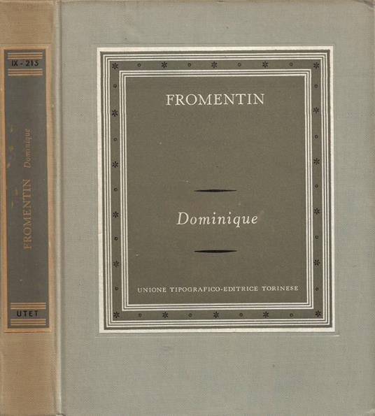 Dominique - Eugène Fromentin - copertina