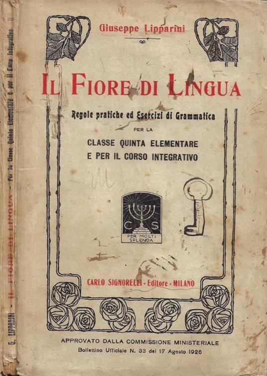 Il Fiore di Lingua - Giuseppe Lipparini - copertina