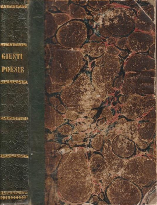 Poesie parte I - G. Giusti - copertina