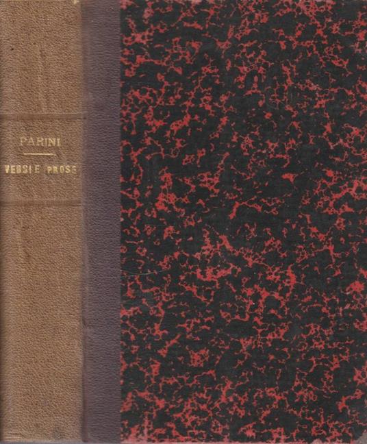 Versi e prose - Giuseppe Parini - copertina