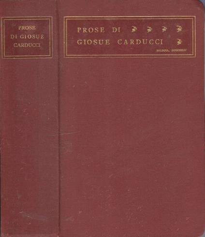 Prose - Giosuè Carducci - copertina
