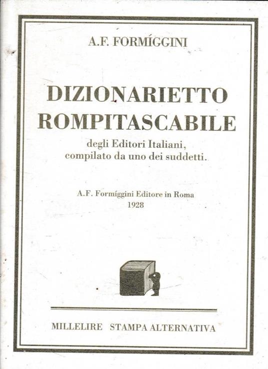 Dizionarietto rompitascabile - copertina