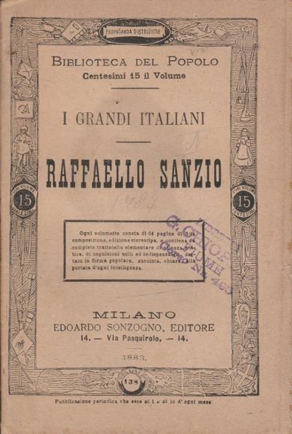 Raffello Sanzio - copertina