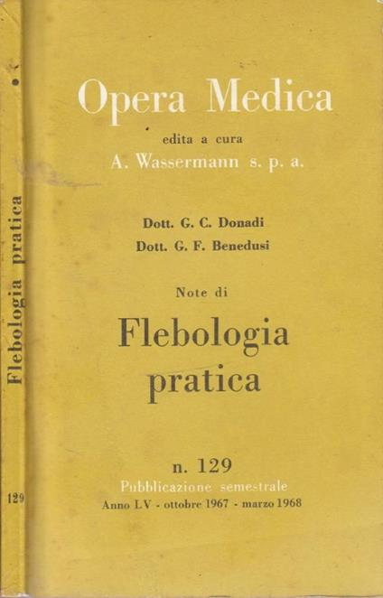 Opera medica n 129, anno LV, ott 1967-mar 1968 - copertina