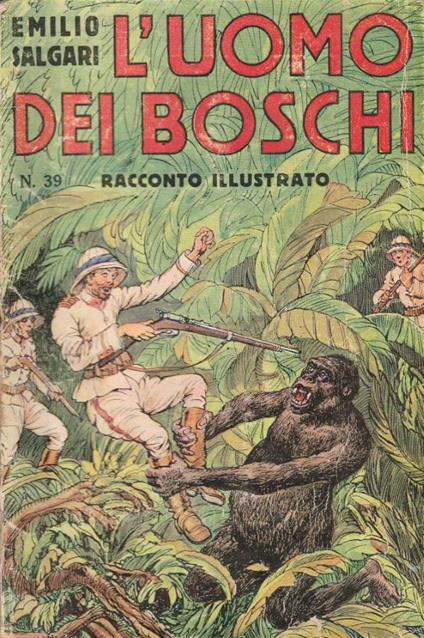 L'uomo dei boschi - Emilio Salgari - copertina