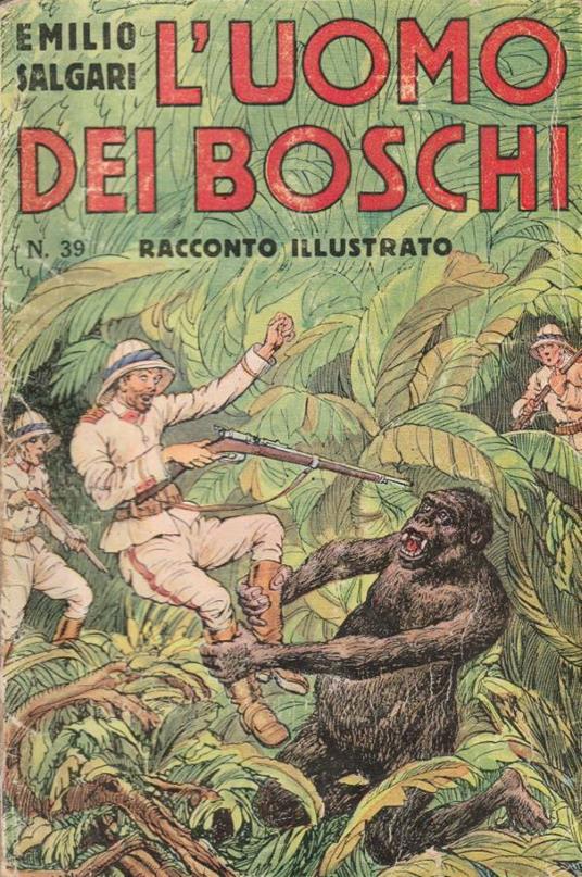 L'uomo dei boschi - Emilio Salgari - copertina