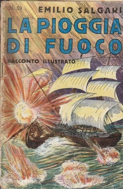 La pioggia di fuoco - Emilio Salgari - copertina