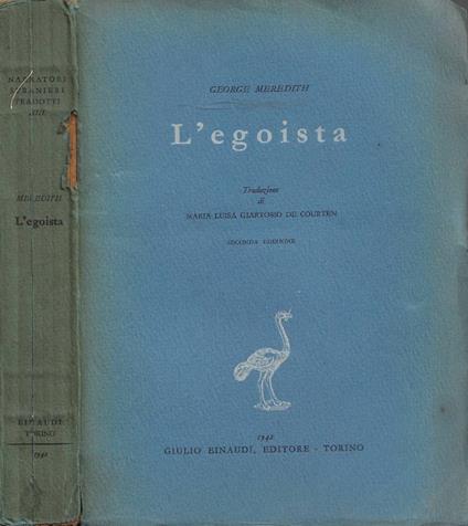 L'Egoista - George Meredith - copertina