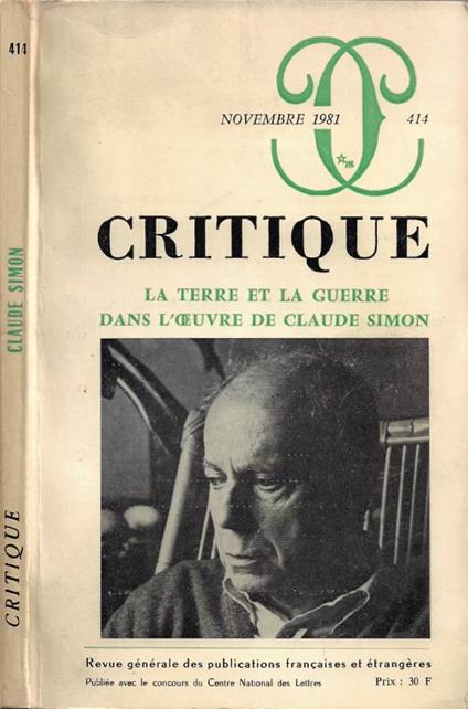 Critique. Revue Générale des Publications Francaises et Étra - copertina