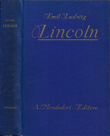 Abramo Lincoln - Emil Ludwig - copertina