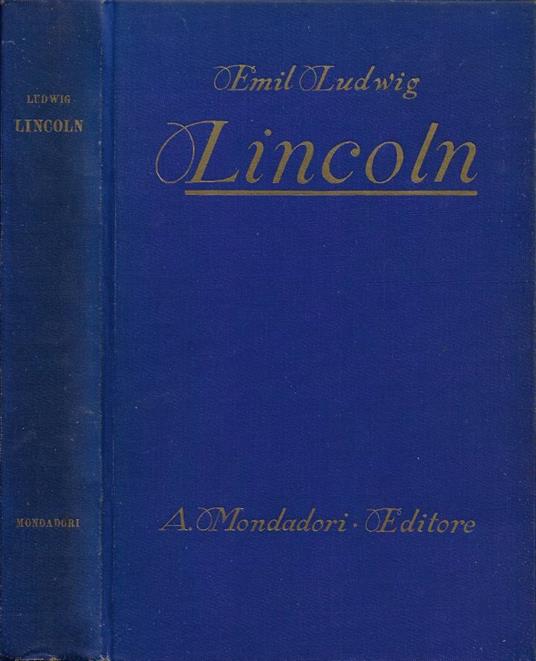 Abramo Lincoln - Emil Ludwig - copertina