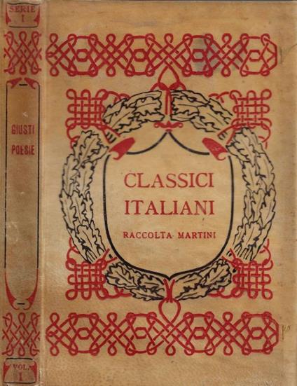Poesie - Giuseppe Giusti - copertina