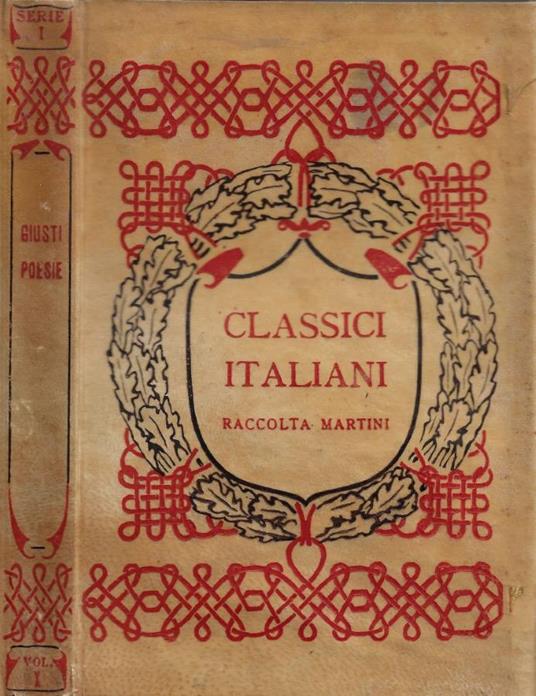 Poesie - Giuseppe Giusti - copertina