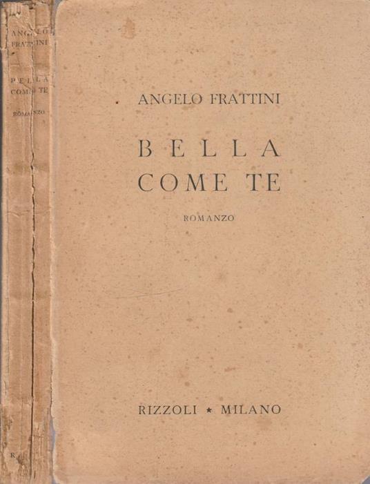 Bella come te - Angelo Frattini - copertina