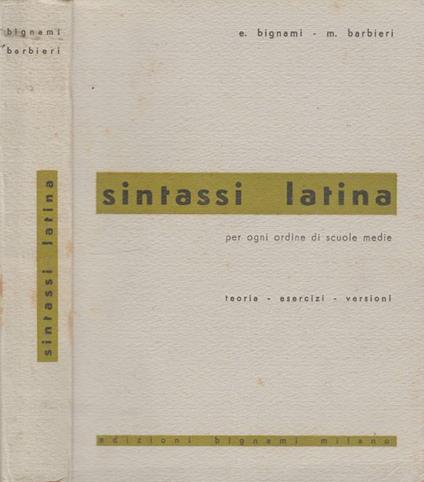 Sintassi latina - copertina