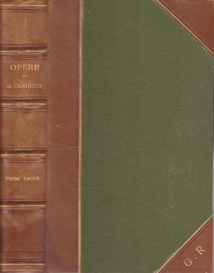 Primi saggi - Giosuè Carducci - copertina