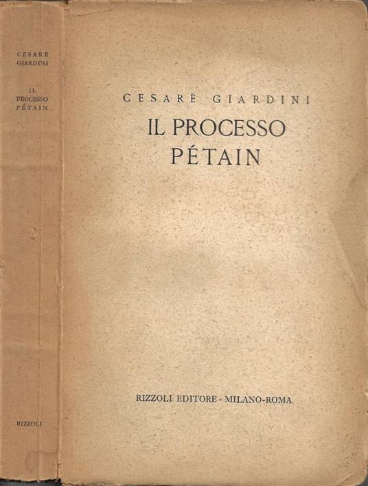 Il Processo Pétain - copertina