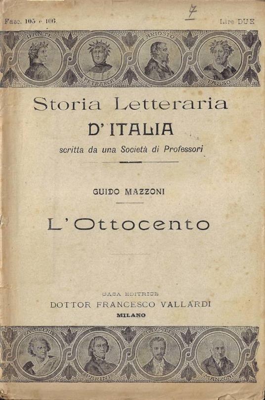 L'Ottocento - Guido Mazzoni - copertina