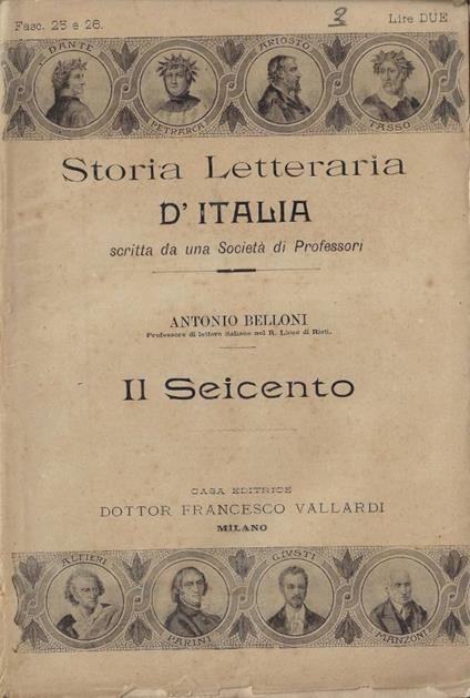 Il Seicento - Antonio Belloni - copertina