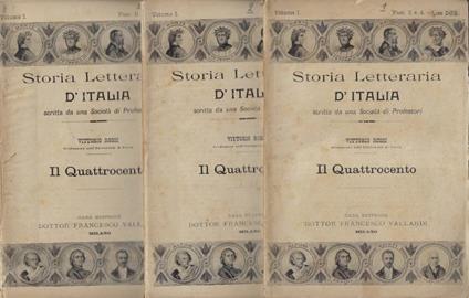 Il Quattrcento - Vittorio Rossi - copertina