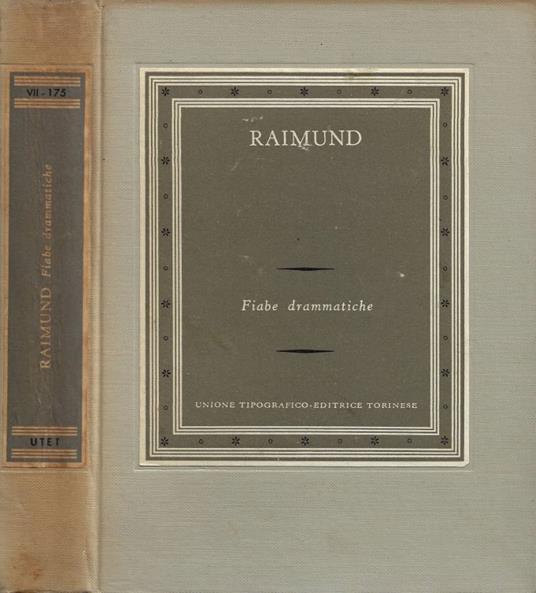 Fiabe Drammatiche - Ferdinand Raimund - copertina