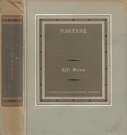 Effi Briest - Theodor Fontane - copertina