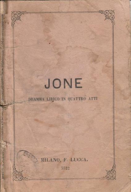 Jone - Giovanni Peruzzini - copertina