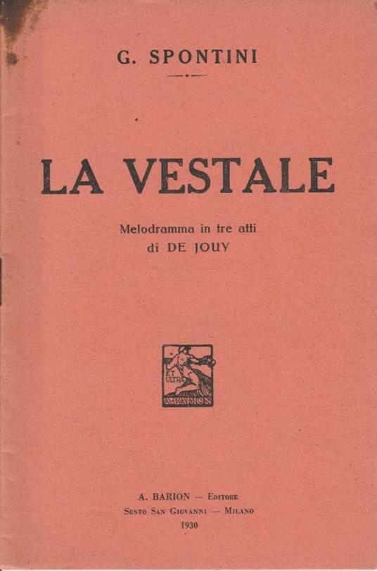 La vestale - copertina